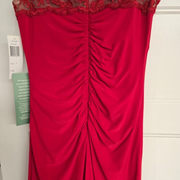NEW NWT Women's Stenay Red Lace Sleeveless Cocktail Party Dress | Size 4 - Picture 8 of 12